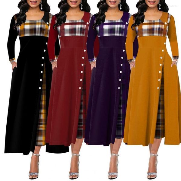 skirts women elegant long plaid print party dresses plus size 4xl 5x irregular ladies vintage patchwork a-line button dress, Black
skirts women elegant long plaid print party dresses plus size 4xl 5x irregular ladies vintage patchwork a-line button dress, Black