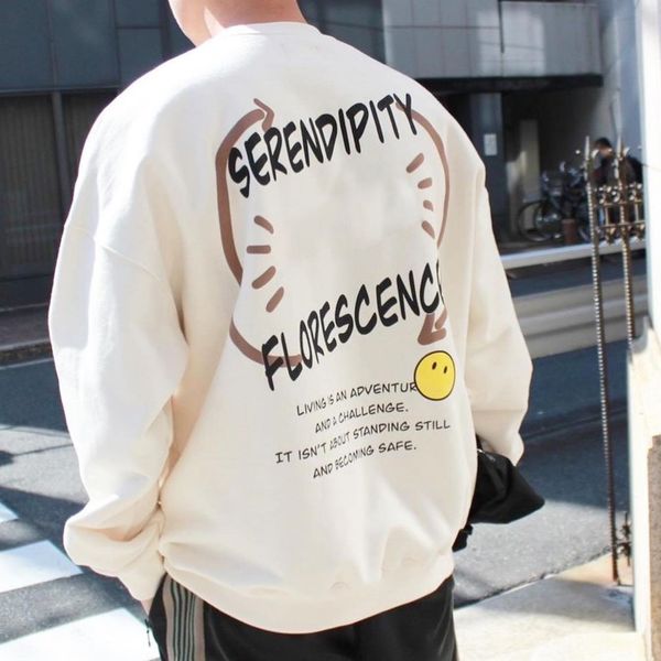 22fw men's women letters foaming printing sweatshirt high street fashion crewneck pullover casual solid long sleeve spring autumn sweat, Black 
22fw men's women letters foaming printing sweatshirt high street fashion crewneck pullover casual solid long sleeve spring autumn sweat, Black