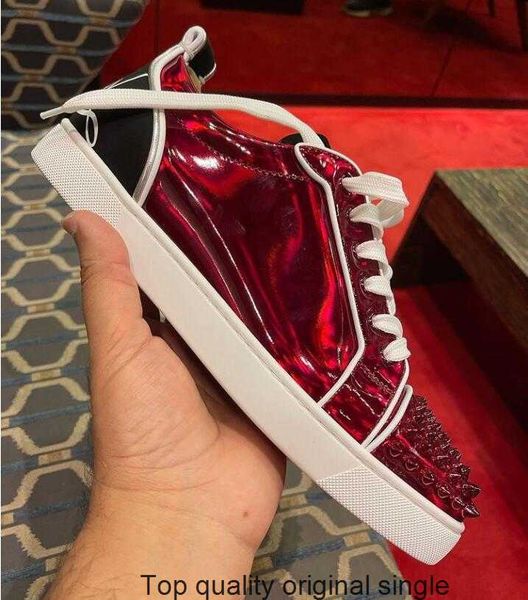 men's casual shoes junior spiked flat red soles low studs sneaker fun vieira lace-up trainers with box 35-47, Black
men's casual shoes junior spiked flat red soles low studs sneaker fun vieira lace-up trainers with box 35-47, Black
