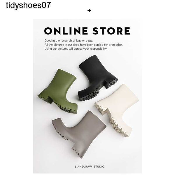 designer paris runway family rain boots women's net red square head high boots thick soled fashionable rain boots waterproof anti-skid, Black
designer paris runway family rain boots women's net red square head high boots thick soled fashionable rain boots waterproof anti-skid, Black