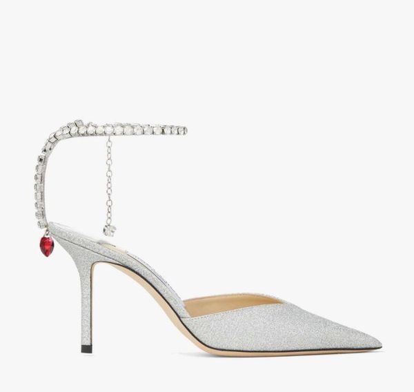 bride high heels women dress sandals pump comfortable 85 mm heel shoes saeda pointe toe sling back strass ankle strap chain rhinestone, Black
bride high heels women dress sandals pump comfortable 85 mm heel shoes saeda pointe toe sling back strass ankle strap chain rhinestone, Black