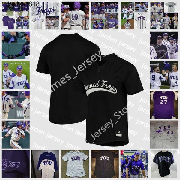 new college baseball wears 2022 ncaa custom tcu horned frogs baseball jersey 15 durbin feltman 19 luken baker 9 conner shepherd 5 adam ovide, Black
new college baseball wears 2022 ncaa custom tcu horned frogs baseball jersey 15 durbin feltman 19 luken baker 9 conner shepherd 5 adam ovide, Black