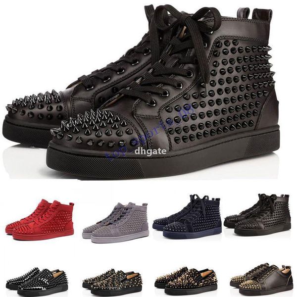 red-bottoms christians designer shoes studded spikes flats shoes1 shoes mens womens party lovers genuine leather sneakers size 36-46 cer, Black
red-bottoms christians designer shoes studded spikes flats shoes1 shoes mens womens party lovers genuine leather sneakers size 36-46 cer, Black