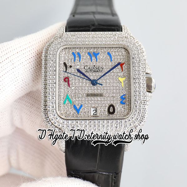 twf tw0039 m8215 automatic mens watch 40mm iced out diamond bezel paved diamonds dial rainbow arabic markers black leather strap 2022 super, Slivery;brown
twf tw0039 m8215 automatic mens watch 40mm iced out diamond bezel paved diamonds dial rainbow arabic markers black leather strap 2022 super, Slivery;brown
