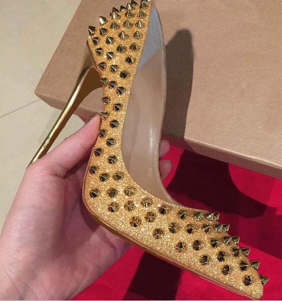 christians red bottomed fashion shoes new arrival heels dress party super stiletto golden silver rivets pumps aqt, Black
christians red bottomed fashion shoes new arrival heels dress party super stiletto golden silver rivets pumps aqt, Black