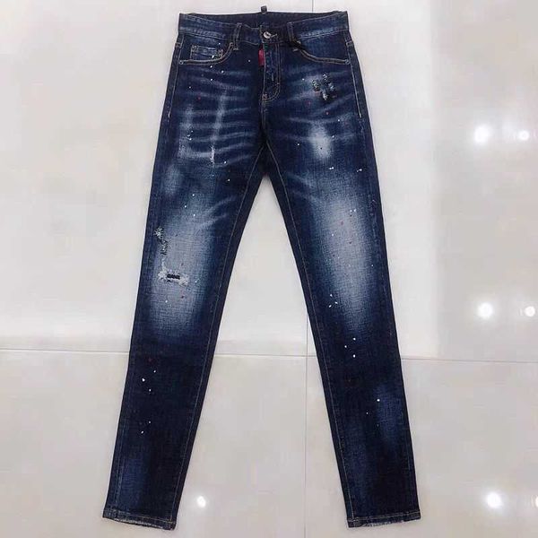 jeans men's ds23 ripped trousers square personalized 22fw pants brand fashion designer italian patch d2 slim fit elastic youth h4ng sli, Blue
jeans men's ds23 ripped trousers square personalized 22fw pants brand fashion designer italian patch d2 slim fit elastic youth h4ng sli, Blue