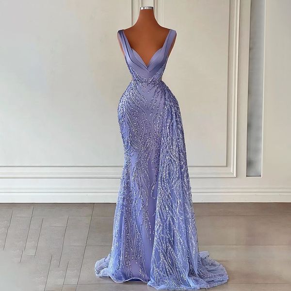 lilac mermaid princess prom dresses with side train sparkly gillter beaded sequins v-neck princess evening occasion gowns, Black
lilac mermaid princess prom dresses with side train sparkly gillter beaded sequins v-neck princess evening occasion gowns, Black