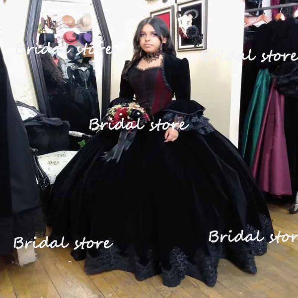 vintage black gothic wedding dress 2023 fitted puffy punk ball gown wedding dresses vivtorian with jacket velvet bridal vestido de noiva rob, White
vintage black gothic wedding dress 2023 fitted puffy punk ball gown wedding dresses vivtorian with jacket velvet bridal vestido de noiva rob, White