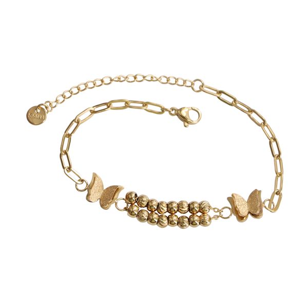 fashion gold plated bracelets butterfly beads chain couple beaded strands bracelet animal pendant charm bracelets for women jewelry gift, Golden;silver
fashion gold plated bracelets butterfly beads chain couple beaded strands bracelet animal pendant charm bracelets for women jewelry gift, Golden;silver