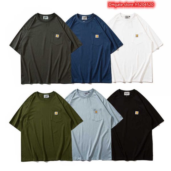 men's t shirt north american high street brand carhart pure cotton workwear pocket main line short sleeve couple tee 688, White;black
men's t shirt north american high street brand carhart pure cotton workwear pocket main line short sleeve couple tee 688, White;black