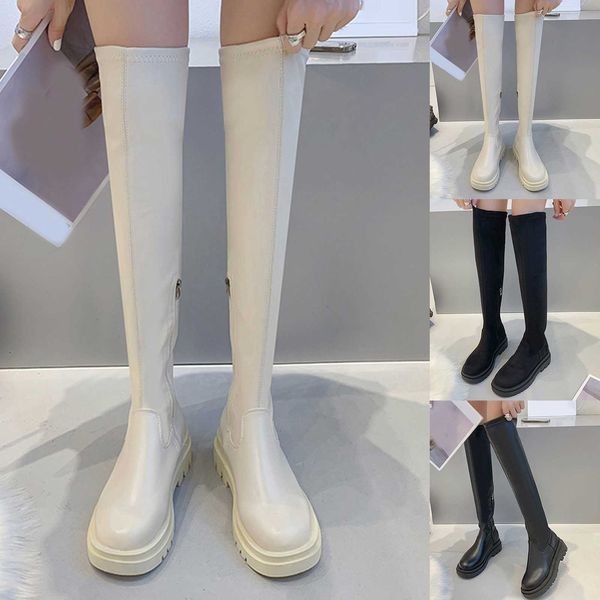 boots fashion autumn women over knee thick sole non slip round wide calf for knit high 221213, Black
boots fashion autumn women over knee thick sole non slip round wide calf for knit high 221213, Black