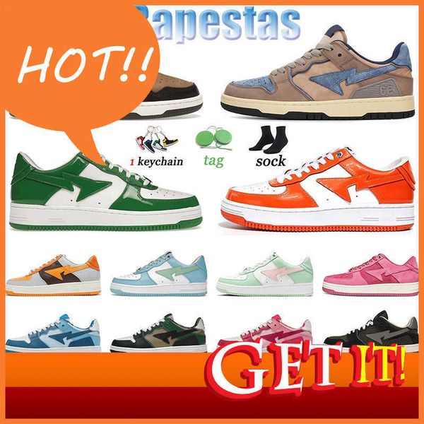 bapesta sk8 designer casual shoes women mens bapestas baped sta sk8 black white green color camo combo pink pastel pack sax with socks
bapesta sk8 designer casual shoes women mens bapestas baped sta sk8 black white green color camo combo pink pastel pack sax with socks