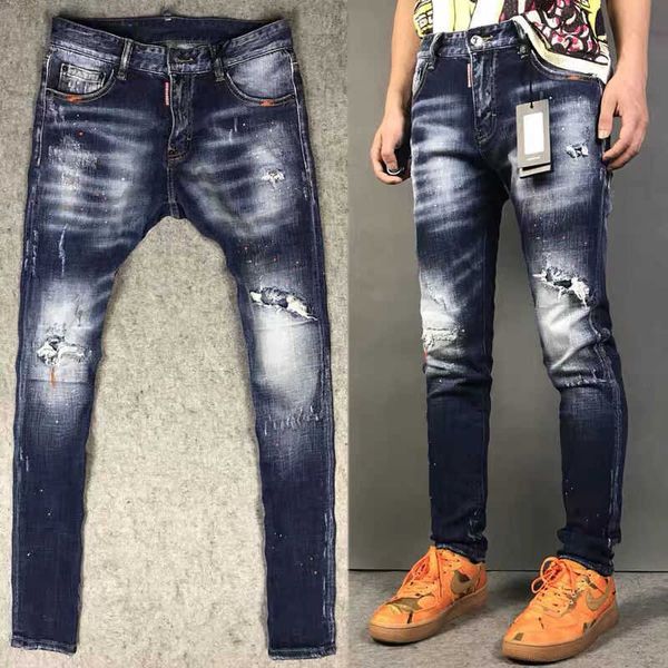 jeans men's ds23 ripped trousers square personalized 22fw pants brand fashion designer 2d2 worn washed slim fit denim y not frrt slime, Blue
jeans men's ds23 ripped trousers square personalized 22fw pants brand fashion designer 2d2 worn washed slim fit denim y not frrt slime, Blue