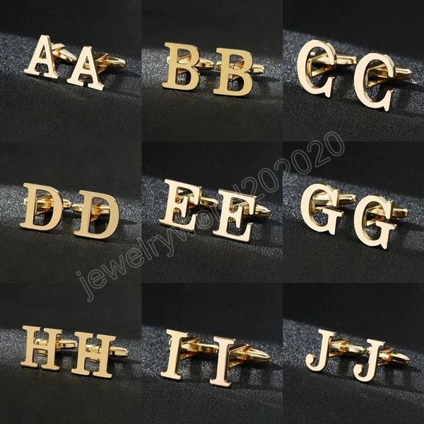 gold color english letters a-z cufflinks for men luxury jewelry shirt cuff links french business tie clips & cufflinks accessory, Silver
gold color english letters a-z cufflinks for men luxury jewelry shirt cuff links french business tie clips & cufflinks accessory, Silver