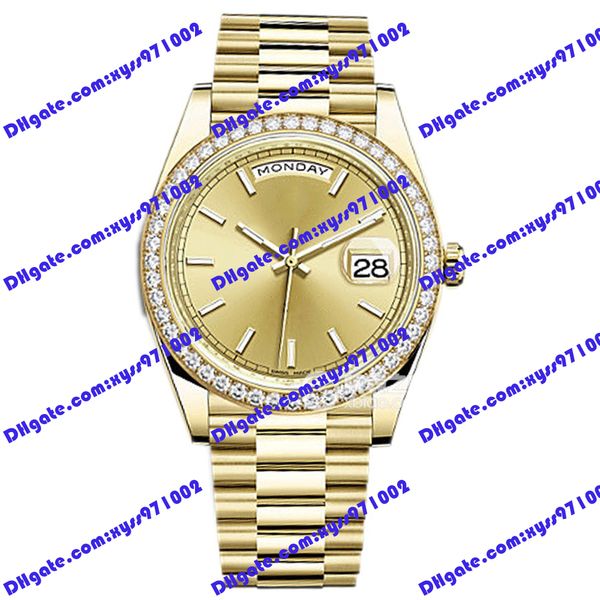 highquality men's watch 2813 automatic mechanical watch 228348 40mm gold dial diamond bezel stainless steel watchs calendar display 228, Slivery;brown
highquality men's watch 2813 automatic mechanical watch 228348 40mm gold dial diamond bezel stainless steel watchs calendar display 228, Slivery;brown