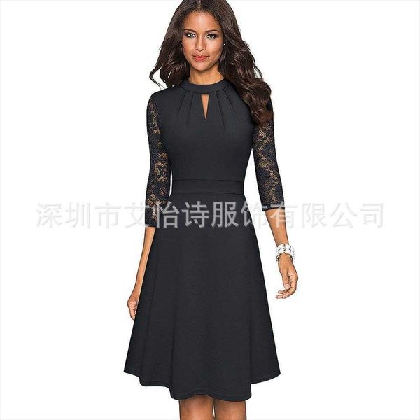 womens autumn and winter hollow stand collar dress ol commuter big swing a-line, Black;gray
womens autumn and winter hollow stand collar dress ol commuter big swing a-line, Black;gray