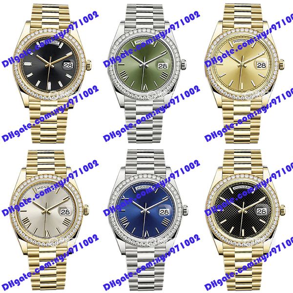 6 model green men's watch 2813 automatic mechanical watch 228348rbr40mm blue roman dial diamond bezel gold stainless steel watchs calen, Slivery;brown
6 model green men's watch 2813 automatic mechanical watch 228348rbr40mm blue roman dial diamond bezel gold stainless steel watchs calen, Slivery;brown