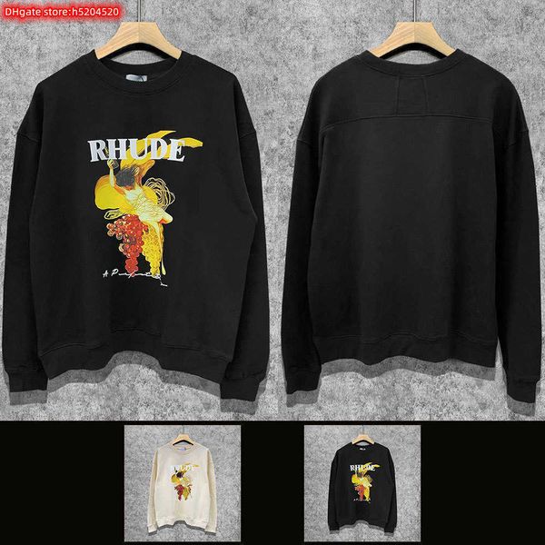 2y0t men's hoodie crewneck sweatshirt 2023 new fashion brand rhude street limited os loose casual hip hop high pullover, Black
2y0t men's hoodie crewneck sweatshirt 2023 new fashion brand rhude street limited os loose casual hip hop high pullover, Black