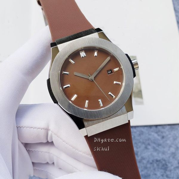 men's automatic mechanical watch rubber/leather watch with stainless steel dial 42mm classic fashion designer watches waterproof sapphi, Slivery;brown
men's automatic mechanical watch rubber/leather watch with stainless steel dial 42mm classic fashion designer watches waterproof sapphi, Slivery;brown