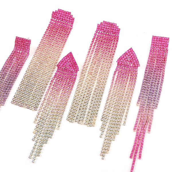 rhinestone long tassel drop earring bohemian fashion bridal crystal dangle earring for women wedding jewelry gift, Silver
rhinestone long tassel drop earring bohemian fashion bridal crystal dangle earring for women wedding jewelry gift, Silver