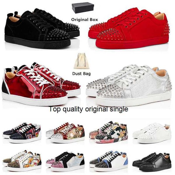 with box red platform sneakers bottoms casual shoes women mens luxurys loafers trainers low fashion designer spikes party flat leather big, Black
with box red platform sneakers bottoms casual shoes women mens luxurys loafers trainers low fashion designer spikes party flat leather big, Black