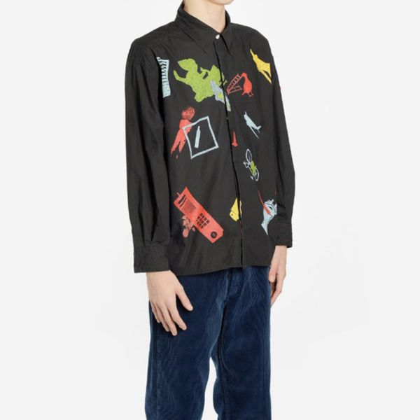 22fw women men's graffiti color print shirt jackets japanese simple solid trend autumn winter shirts high street fashion casual jackets, Black;brown
22fw women men's graffiti color print shirt jackets japanese simple solid trend autumn winter shirts high street fashion casual jackets, Black;brown