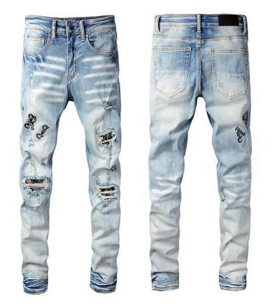 2022 fashion new men jeans cool mens distressed ripped jeans designer straight motorcycle biker causal denim pants streetwear styl4965752, Blue
2022 fashion new men jeans cool mens distressed ripped jeans designer straight motorcycle biker causal denim pants streetwear styl4965752, Blue