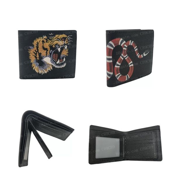 designer men animal short wallet leather black snake tiger bee wallets women luxurys purse wallet card holders with original box c89c89, Red;black
designer men animal short wallet leather black snake tiger bee wallets women luxurys purse wallet card holders with original box c89c89, Red;black
