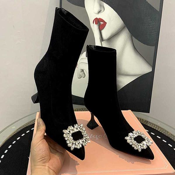 boots ankle women shoes woman fashion high-heeled pointed flock spring autumn rhinestone short 221213, Black
boots ankle women shoes woman fashion high-heeled pointed flock spring autumn rhinestone short 221213, Black