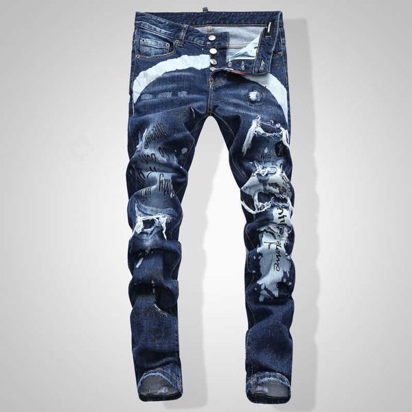 jeans men's ds23 ripped trousers square personalized 22fw pants brand fashion designer 22 paint wash low waist small 1902 slime legging, Blue
jeans men's ds23 ripped trousers square personalized 22fw pants brand fashion designer 22 paint wash low waist small 1902 slime legging, Blue
