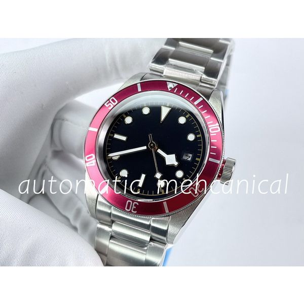 selling watch automatic mechanical 41mm red bezel date display stainless steel men's watch waterproof sapphire glass wristwatch high-qu, Slivery;brown
selling watch automatic mechanical 41mm red bezel date display stainless steel men's watch waterproof sapphire glass wristwatch high-qu, Slivery;brown
