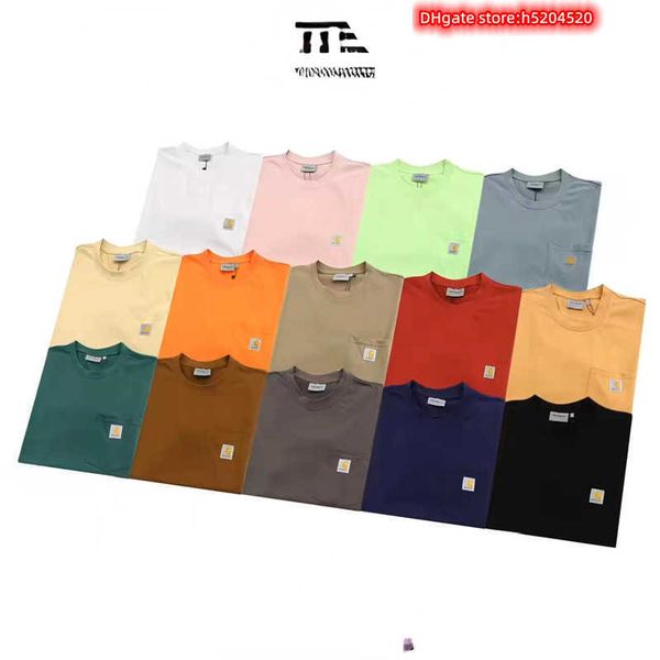 men's t shirt north american high street brand carhart pure cotton classic small pocket short sleeved loose fitting and couples versati, White;black
men's t shirt north american high street brand carhart pure cotton classic small pocket short sleeved loose fitting and couples versati, White;black