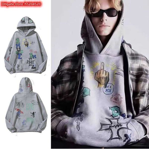 7cgg men's hoodie crewneck sweatshirt 2023 new fashion brand rhude doodle manager hand painted graffiti pullover high street for men an, Black
7cgg men's hoodie crewneck sweatshirt 2023 new fashion brand rhude doodle manager hand painted graffiti pullover high street for men an, Black