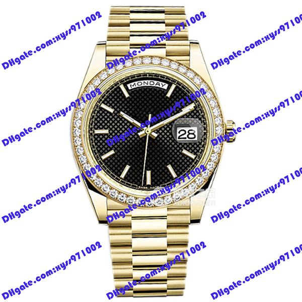 highquality men's watch 2813 automatic mechanical watch 228348rbr 40mm black check dial diamond bezel stainless steel wristwatch calend, Slivery;brown
highquality men's watch 2813 automatic mechanical watch 228348rbr 40mm black check dial diamond bezel stainless steel wristwatch calend, Slivery;brown