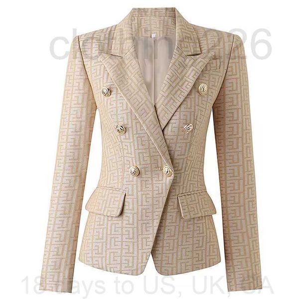 e23 women's designer blazers clothing tide brand high-quality retro fashion presbyopic maze series suit jacket lion double-breasted sli, White;black
e23 women's designer blazers clothing tide brand high-quality retro fashion presbyopic maze series suit jacket lion double-breasted sli, White;black