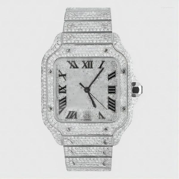 wristwatches luxury moissanite iced out watches hip hop bust down diamond watch stainless steel studded wristc1m3, Slivery;brown
wristwatches luxury moissanite iced out watches hip hop bust down diamond watch stainless steel studded wristc1m3, Slivery;brown