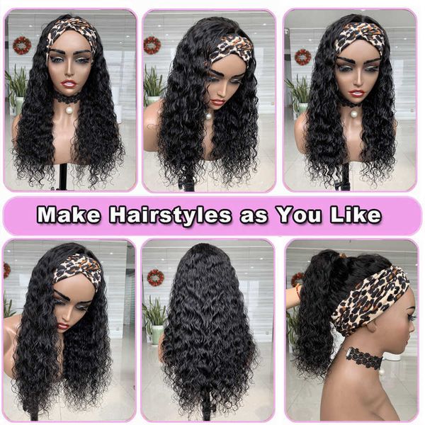 fashion lace wigs deep wave headband 100% curly human hair scarf natural color glueless full machine headbands for women water 221212, Black;brown
fashion lace wigs deep wave headband 100% curly human hair scarf natural color glueless full machine headbands for women water 221212, Black;brown