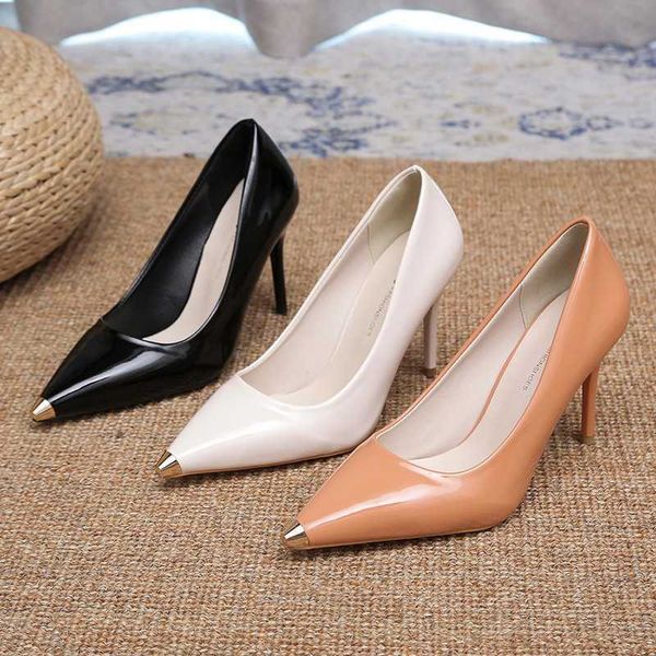 dress shoes new style nude high-heeled shoes for women in spring and autumn of 2022 simple patent leather fashion pointed work shoes, Black
dress shoes new style nude high-heeled shoes for women in spring and autumn of 2022 simple patent leather fashion pointed work shoes, Black
