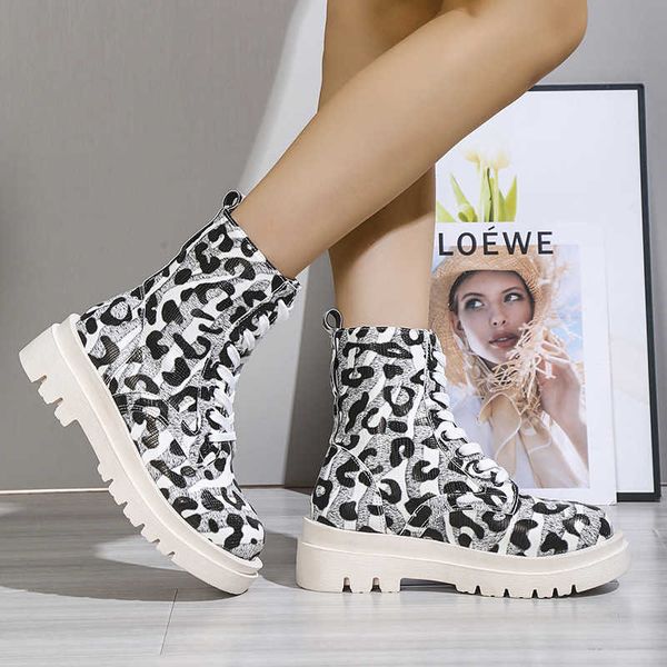 snow boots for leather canvas martin boots women's winter new fashion round head thick bottom leopard lace short boots fashion women fu, Black
snow boots for leather canvas martin boots women's winter new fashion round head thick bottom leopard lace short boots fashion women fu, Black