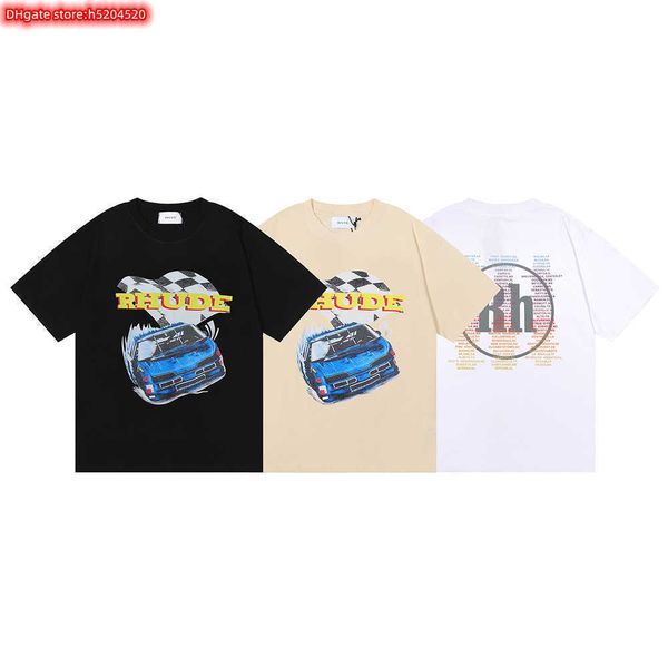 au2m men's t shirt 2023 new fashion brand rhude american racing design commemorative short sleeve los angeles street men and women loos, White;black
au2m men's t shirt 2023 new fashion brand rhude american racing design commemorative short sleeve los angeles street men and women loos, White;black