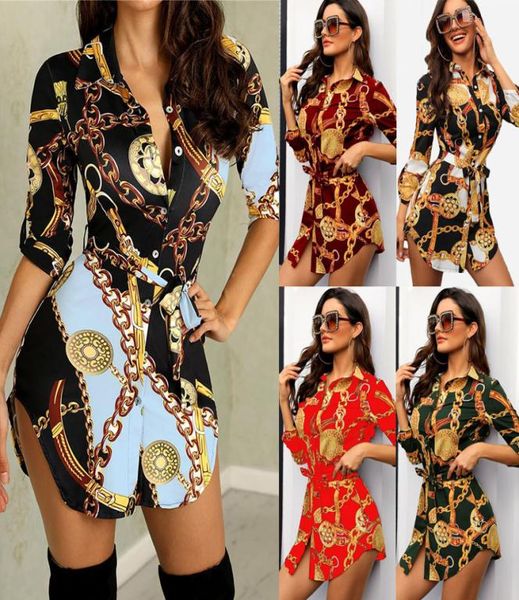 women blouses middle sleeve chain print elegant dresses casual blusas chemise female 3823429, White
women blouses middle sleeve chain print elegant dresses casual blusas chemise female 3823429, White