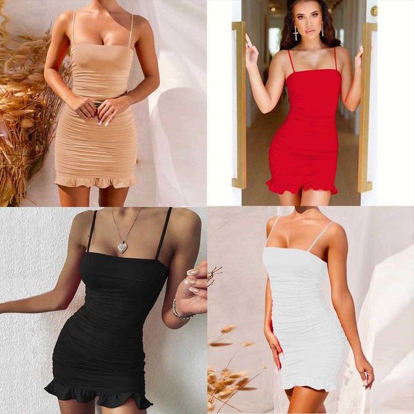 womens clothing dresses summer suspenders pleated ruffles nightclub dress, Black;gray
womens clothing dresses summer suspenders pleated ruffles nightclub dress, Black;gray
