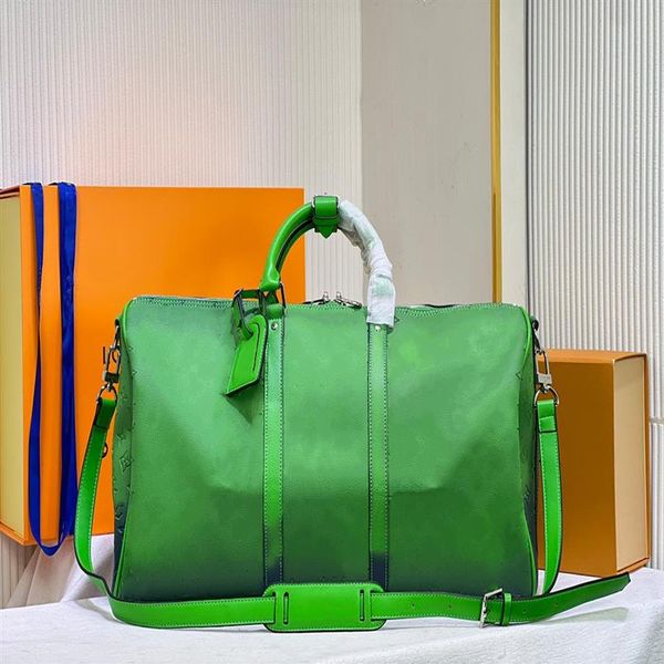 hh mens 50cm large travel genuine leather embossing luggage bag men totes monograms handbag green duffle bag courrier shoulder bag2702 
hh mens 50cm large travel genuine leather embossing luggage bag men totes monograms handbag green duffle bag courrier shoulder bag2702