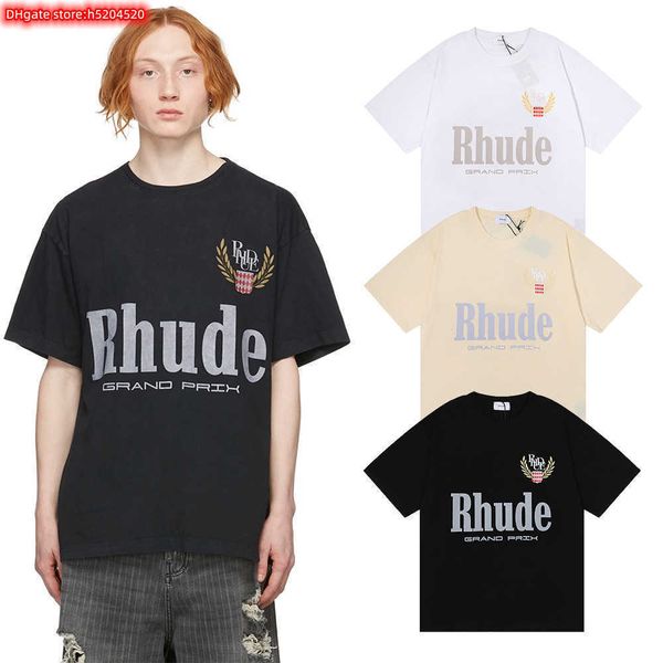 clnu men's t shirt 2023 new fashion brand rhude american niche grand prix lettered badge printed round neck short sleeve for men and wo, White;black
clnu men's t shirt 2023 new fashion brand rhude american niche grand prix lettered badge printed round neck short sleeve for men and wo, White;black
