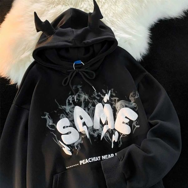 women's hoodies sweatshirts unicorn print y2k street trend loose slim sweatshirt couple casual joker lazy wind plus velvet padded coat, Black
women's hoodies sweatshirts unicorn print y2k street trend loose slim sweatshirt couple casual joker lazy wind plus velvet padded coat, Black