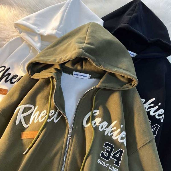 women's hoodies sweatshirts aesthetic design letter print cardigan women loose casual couples y2k american street zip up hoodie winter, Black
women's hoodies sweatshirts aesthetic design letter print cardigan women loose casual couples y2k american street zip up hoodie winter, Black
