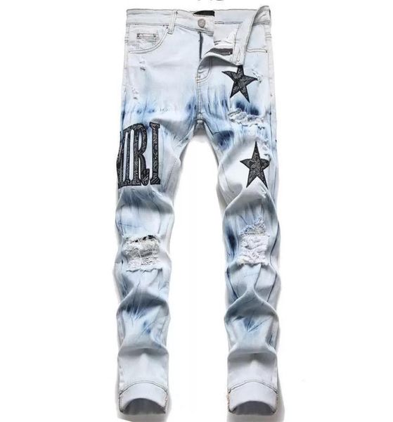 men jeans european jean hombre letter star skinny embroidery patchwork ripped mens trend brand motorcycle jean1830370, Blue
men jeans european jean hombre letter star skinny embroidery patchwork ripped mens trend brand motorcycle jean1830370, Blue