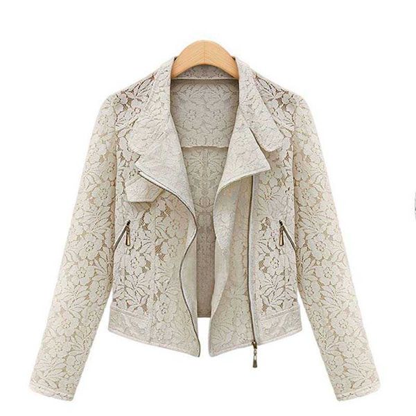 women's jackets lace biker jacket 2021 autumn new brand full lace outwear leisure casual short jacket metal zipper jacket t221220, Black;brown
women's jackets lace biker jacket 2021 autumn new brand full lace outwear leisure casual short jacket metal zipper jacket t221220, Black;brown