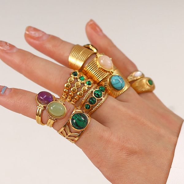 2023 retro designer zircon ring 18k gold plated crystal stainless steel wedding set rings for women diamond the opening is adjustable on the, Golden;silver
2023 retro designer zircon ring 18k gold plated crystal stainless steel wedding set rings for women diamond the opening is adjustable on the, Golden;silver
