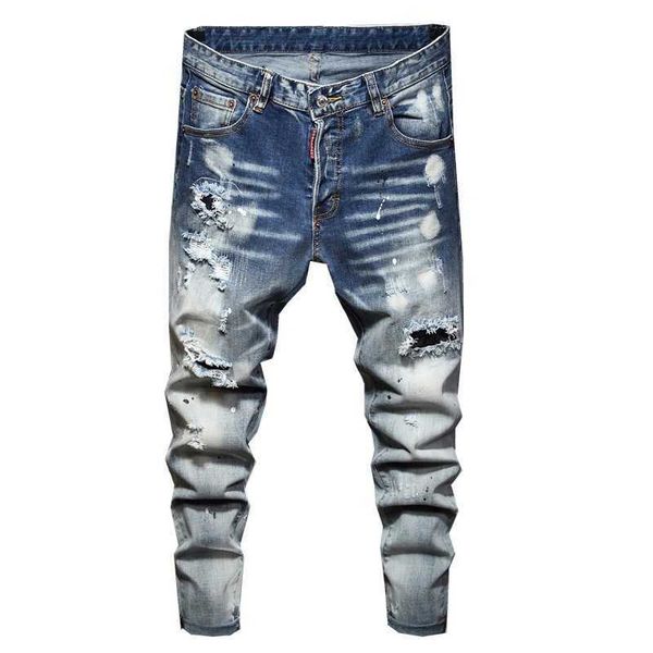 jeans men's ds23 ripped trousers square personalized 22fw pants brand fashion designer splice stretchy speckle skinny small straight px, Blue
jeans men's ds23 ripped trousers square personalized 22fw pants brand fashion designer splice stretchy speckle skinny small straight px, Blue